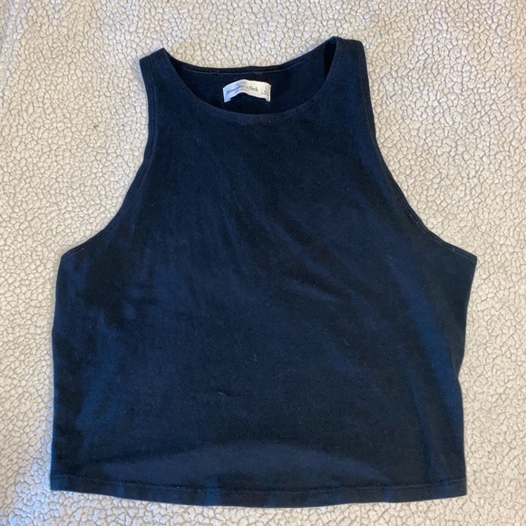 A&F Black Halter / Crop Top - Picture 2 of 3